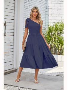 Women One Shoulder Maxi Dress