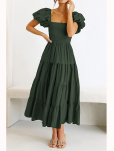 Women Short Sleeve Maxi Dress