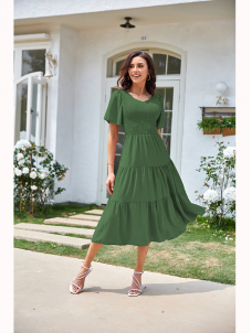 Women Short Sleeve Maxi Dress