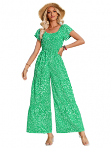 Women Fashion Short Sleeve Jumpsuit