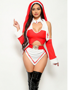 Women Sexy Nun Halloween Costume Lingerie