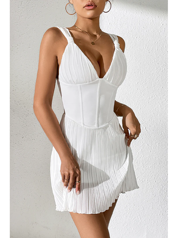 Women Sexy Suspender Corset Mini Dress