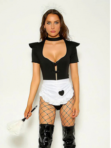 Women Sexy French Maid Lingerie Halloween Costume