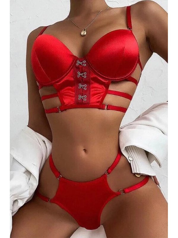 Women Sexy Valentines Bra and Panty Lingerie