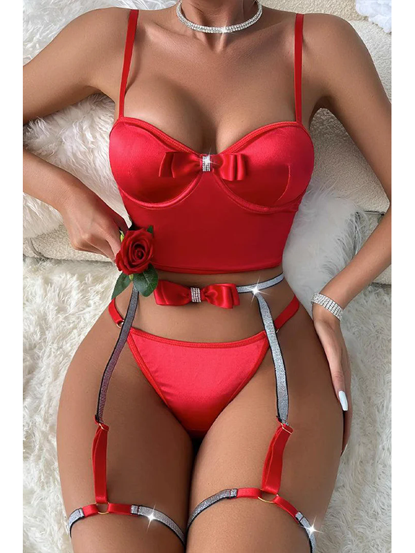 Women Sexy Valentines Bra and Panty Lingerie