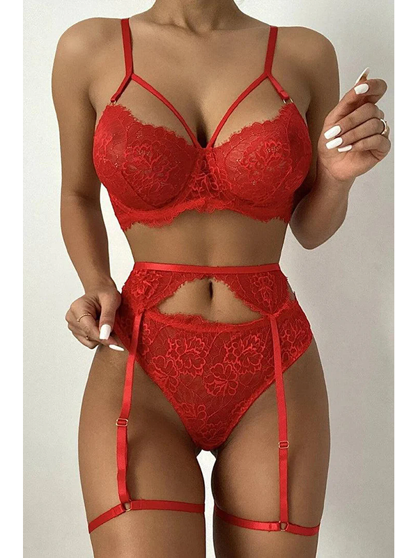 Women Sexy Valentines Bran and Gater Lingerie