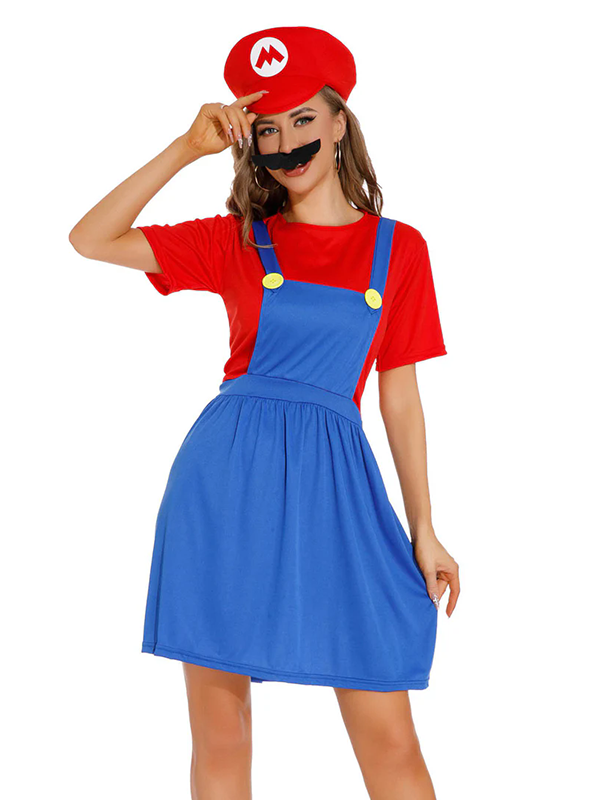 Women Red Mario Costume