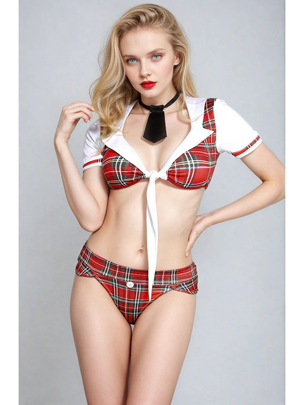 Women Sexy School Girl Costume Lingerie