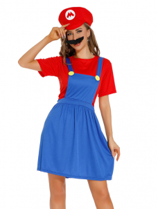 Women Red Mario Costume