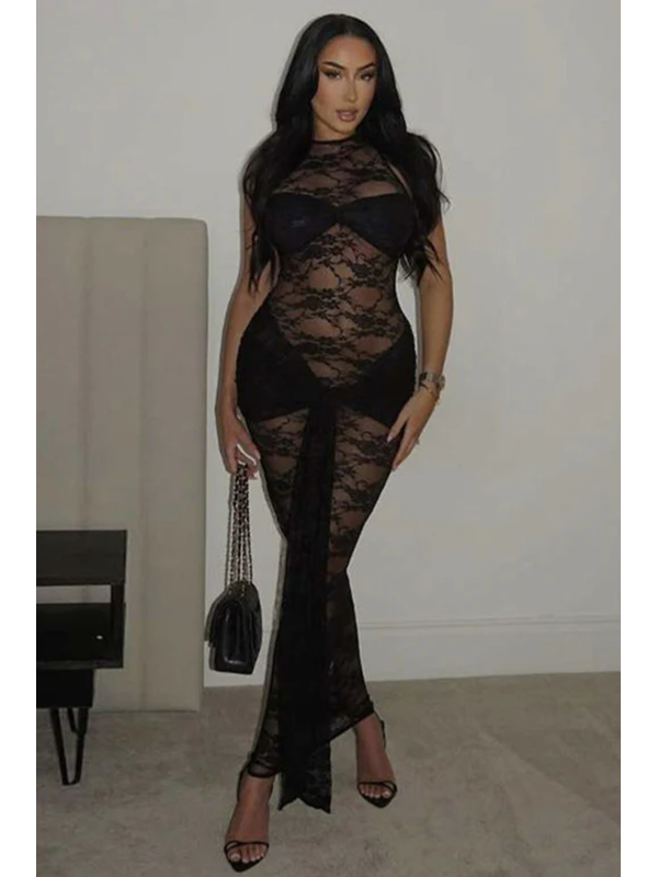 Women Sexy Lace Maxi Dress