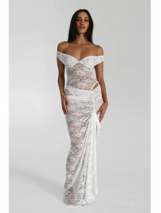 Women Sexy Off Shoulder Maxi Dress