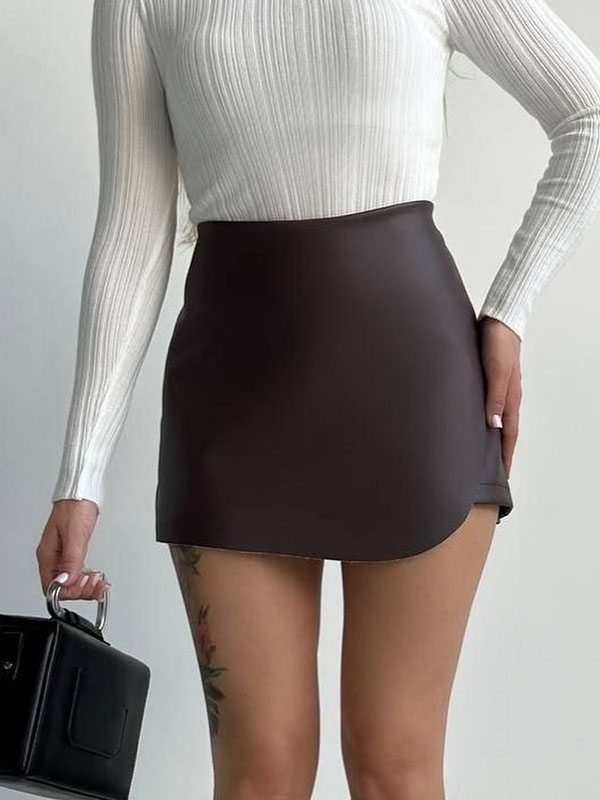 Women Sexy Faux Leather Mini Pants