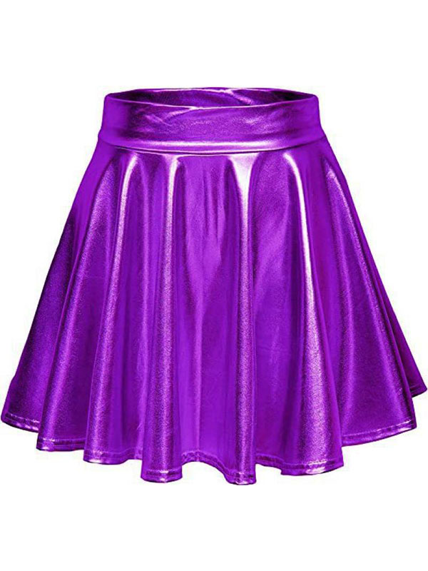 Women Sexy Faux Leather Mini Skirt