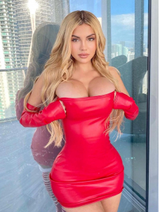 Women Sexy Off Shoulder Faux Leather Mini Dress