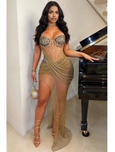 Women Sexy Off Shoulder Maxi Dress